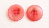 Clothing Buttons - Style D02- 6 per bag- Candy Pink 20mm