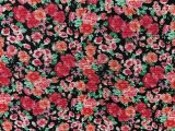 Pop Prints - Red, Green, and Black Polyester Crepe Print Fabric