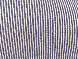 Cotton Seersucker Fabric - Royal-White Stripe