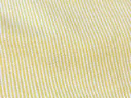 Cotton Seersucker Fabric - Yellow-White Stripe