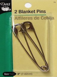 Dritz #71 Blanket Pins - Silver  - 2 Count
