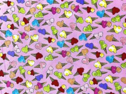 Quilting Cotton Print Fabric - Cone Party Pink by Loralie Harris