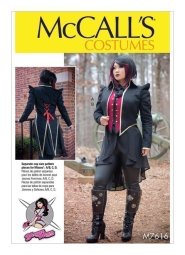 McCall's Sewing Pattern M7616 - Women's Victorian and Steampunk Lined Vest and Jacket with Shaped Front and Back Hems Costume