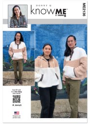 KnowME Sewing Pattern #2136 - Unisex Contrast Pullover Jackets by Donny Q