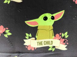 Minky Apparel Plush Fabric - Star Wars - The Mandalorian - Baby Yoda The Child