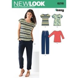 New Look #6216 - Misses' Easy Knit Top + Woven Pants Sewing Pattern