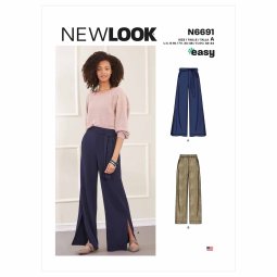 vNew Look #6691 - Misses' Slim or Flared Pants Sewing Pattern