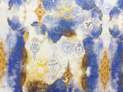 Linen Print Fabric - Sorrento Julietta 097 Ivory