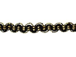 Metallic Gimp Trim 089 - 3/8" -  Black 2