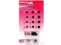 Allary Craft and Sew - Snap Fasteners with Hook and Eyes 827