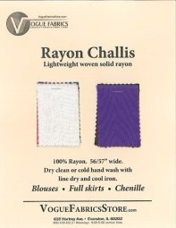Color Card - Rayon Challis