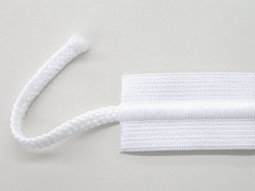 Draw Cord Elastic - White - 10 yards