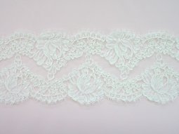 Lace - Alencon Re-embroidered Lace Trim-12060R-6"  Diamond White