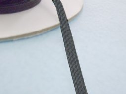 Flat Braided Elastic 1040 - Black 1/4"