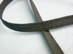 Flat Braided Elastic 1040 - Black 3/8"