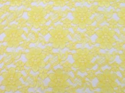 Wholesale Floral Lace - Yellow,  25 yards