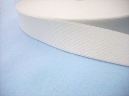 Wholesale Flat Knitted Corset Elastic 217 - White - 1.5" x 50yd