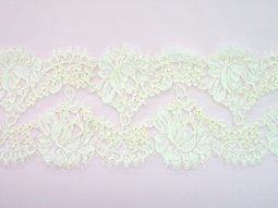 Lace - Alencon Re-embroidered Lace Trim-12060R-6"  Ivory