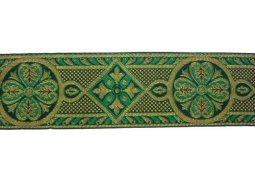 Trim - Royal Brocade - Green and Gold