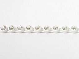 Rhinestone Banding - Plastic, Single Row White/Crystal 4mm