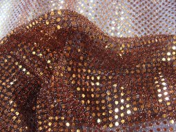 Wholesale Faux Sequin Knit Fabric - 342 Copper  25 yards***Temporarily Out of Stock***