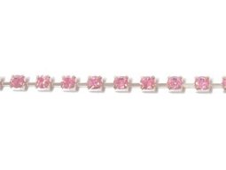 Rhinestone Banding - Cup Chain SS16 - Single Row - Lt. Rose