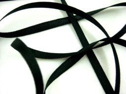 Silk Satin Ribbon 1/8" Black