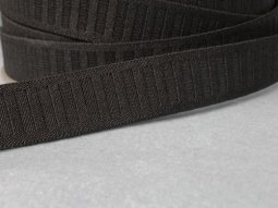 Flat Woven Non Roll Elastic - Black 1"