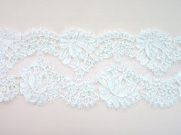 Lace - Alencon Re-embroidered Lace Trim-12060R-6"  White