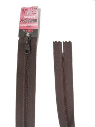 YKK Separating Zipper - One Way Opening, 18" - #570 Sable