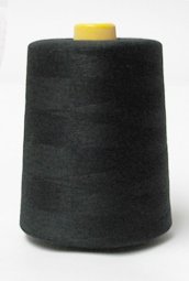 Wholesale Serger Cone Thread - 50 spools per Case - 8000yds per spool  Black 653
