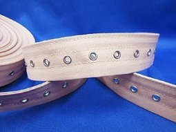 Wholesale Corset Lacing Tape - Neutral Bone Casing with Nickle Grommets - 5 yds