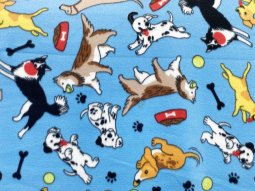 Polar Fleece Print Fabric - Best in Show Blue