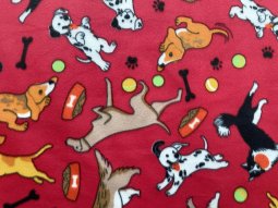 Polar Fleece Print Fabric - Best in Show Red