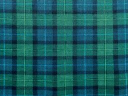 Polar Fleece Print Fabric - Black Watch Plaid