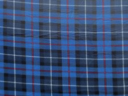 Polar Fleece Print Fabric - Clan Plaid Blue