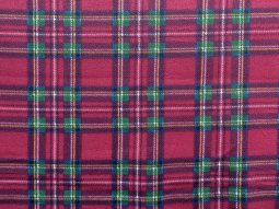 Polar Fleece Print Fabric - Red Royal Stewart Plaid