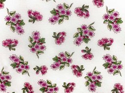 PPC248-06 Petites Fleurs - Floral Clusters on Ivory Twill Fabric