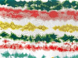 PPC248-25 Stripes of Joy - Stylized Rayon Challis Print Fabric