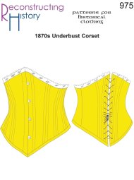 Reconstructing History #RH975 - 1870s Under Bust Corset