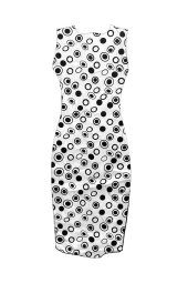 Imported Linen - Black and White Dots - Printed Linen Fabric