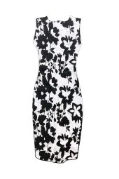 Imported Linen - Black and White Floral - Printed Linen Fabric