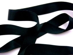 Wholesale Silk Satin Ribbon 3/4" Black