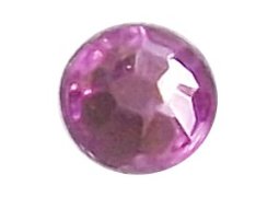 Wholesale Acrylic Jewels - Light Amethyst Glue-On Gemstone - Size 40 Round, 9mm - 144 jewels, 1 gross