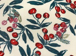 VF226-41 Sbagliato Festive - Red Cherries on Cream Rayon