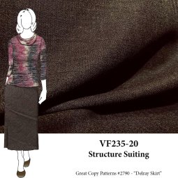 VF235-20 Structure Suiting - Heather Brown Wool Fabric