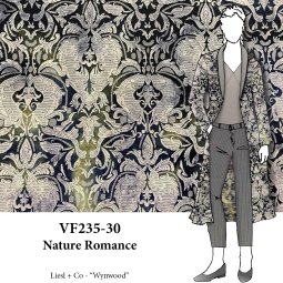 VF235-30 Nature Romance - Novelty Baroque Pattern on Tie-Dye Knit Fabric from Brazil