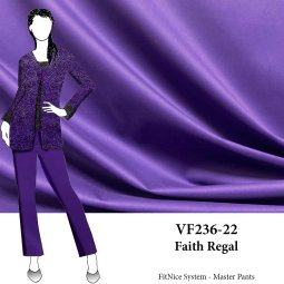 VF236-22 Faith Regal - Purple Lightweight Poly-Cotton Stretch-Woven Poplin Fabric