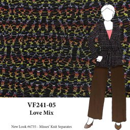 VF241-05 Love Mix - Colorful Sweater Knit Fabric