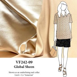 VF242-09 Global Sheen - Champagne Crepe Back Satin Fabric